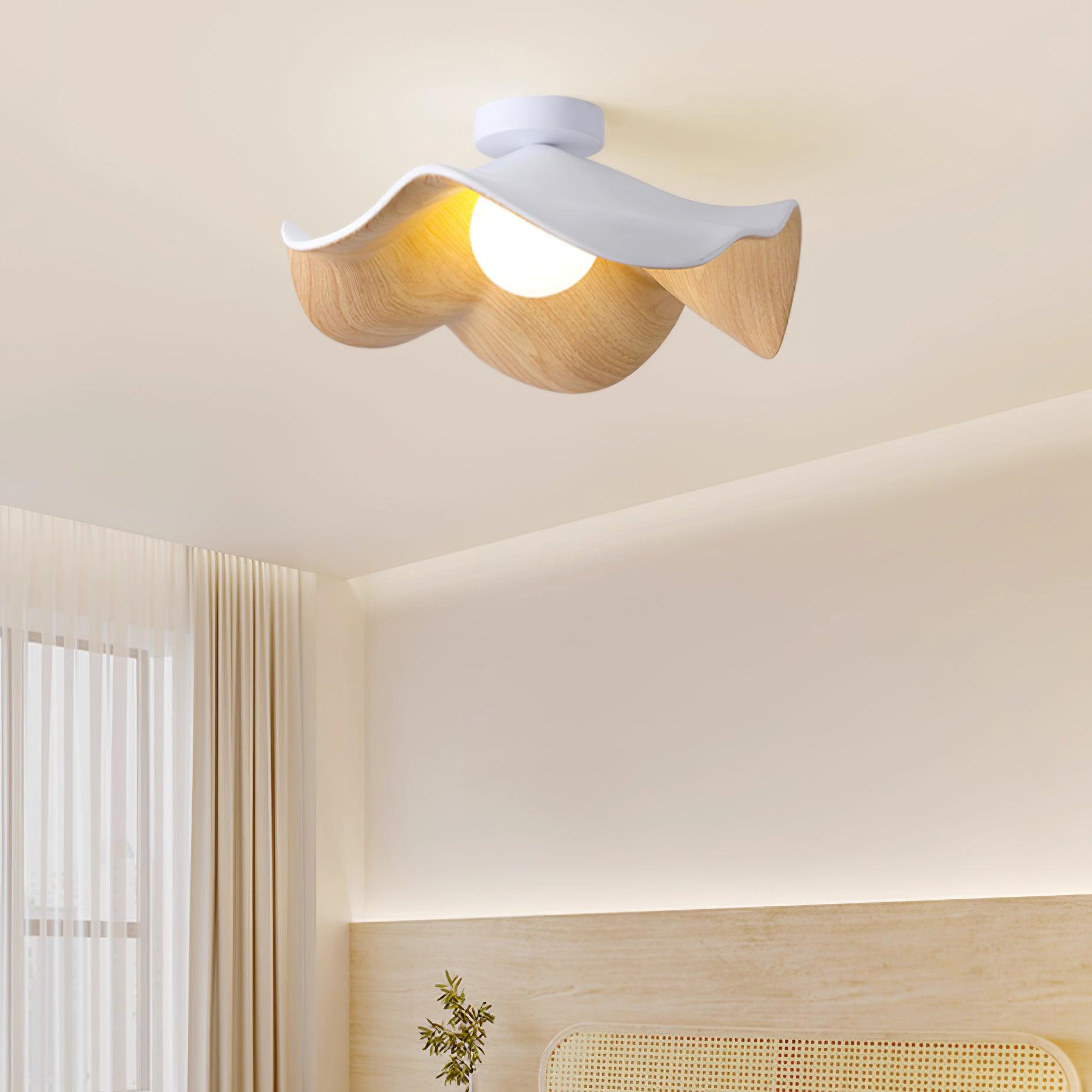 Muto Ceiling Light Wood Black&White